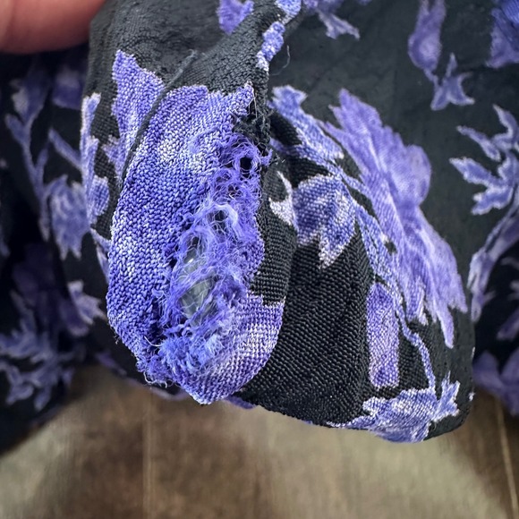 Vintage April‎ Cornell Floral Maxi Skirt Dark Fairy Whimsigoth Romantic M - Picture 9 of 10